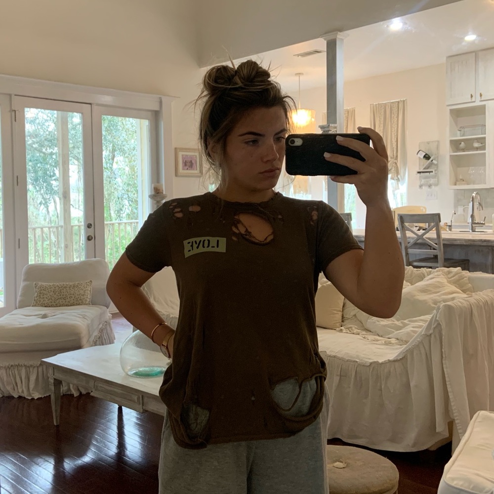 Local boutique ripped t